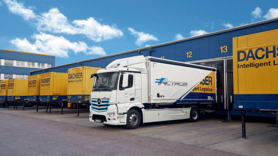 Camionul eActros aprovizionează clienți din centrul orașului Stuttgart și punctul de lucru al firmei Dachser din cartierul Heslach.