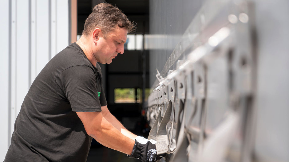 Loading, delivering, keeping vehicles in good condition: Pavel Adam and his colleagues at Kůta Servis have their hands full.