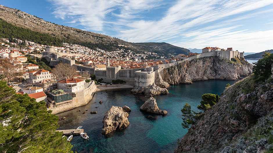 Forays into Croatia: the old historic centres of Dubrovnik and Split are worth a visit even in the grey of December.