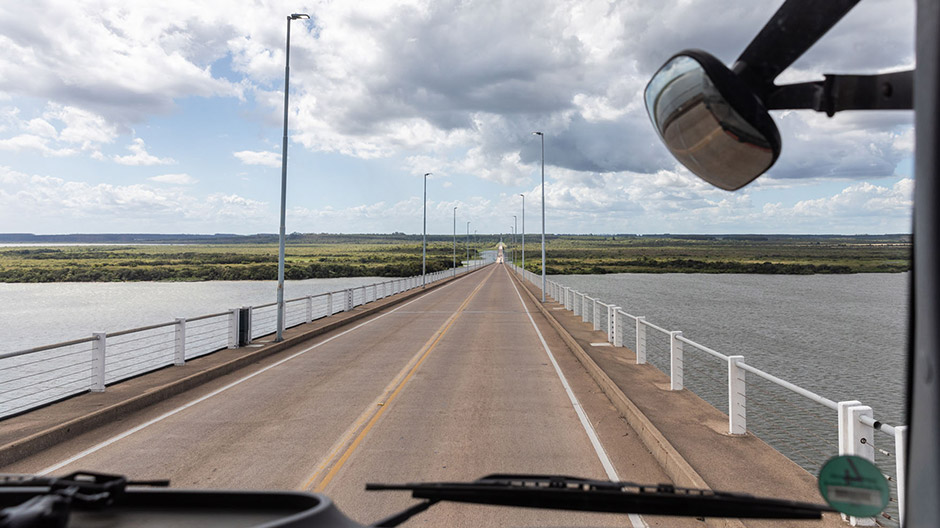 Across the river to Argentina – and then into the maze of bridges and streets of Buenos Aires. 