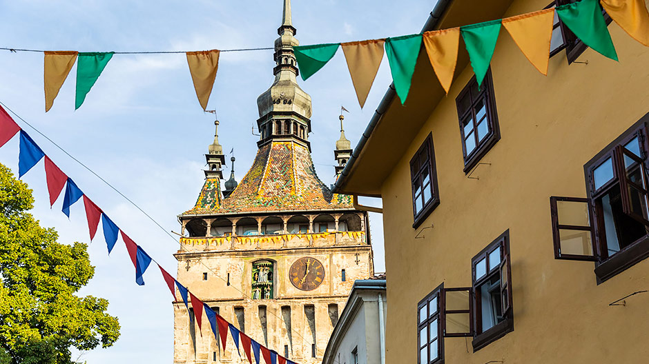 Has a lot of charm, but also a lot of tourists: the little town of Sighisoara.