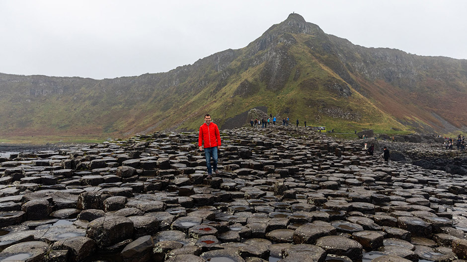Northern Ireland’s rugged Atlantic coastline with the Giant’s Causeway – best travelled on the almost 200-kilometre-long Causeway Coastal Route.