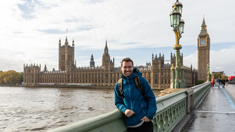 London – travelled to by train, rushed sightseeing. 