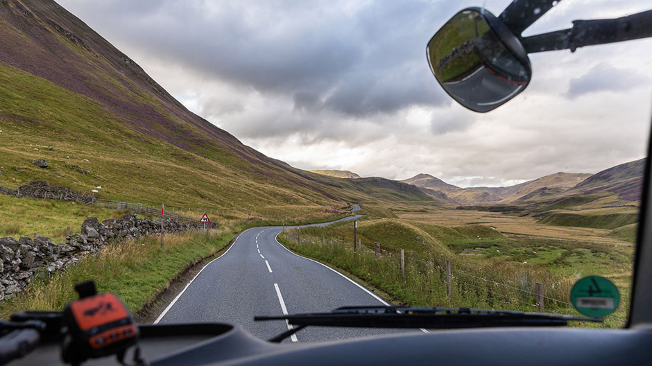 ... the Kammermanns drive through the Highlands, enjoying perfect scenery.