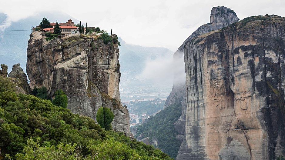 Unforgettable views: the two adventurers loved the monasteries of Metéora, which are classed as UNESCO heritage sites, just as much as the wild scenery of Croatia and Albania.