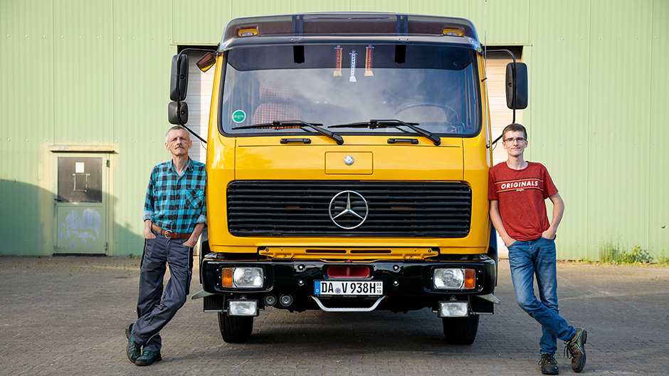 Proiect de familie: Jürgen Heckmann a spus imediat Da, atunci când fiul Lukas l-a întrebat dacă dorește să restaureze împreună un autocamion.